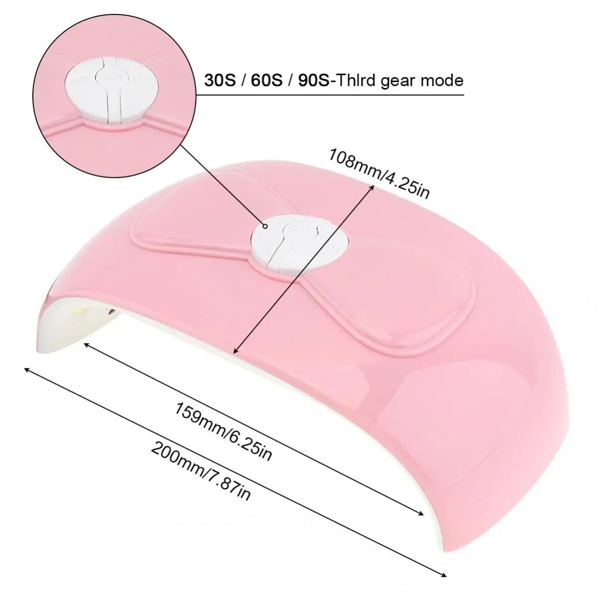 SECADOR DE UÑAS LAMPARA UV ROSA