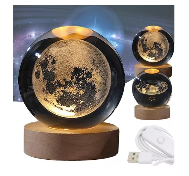 Lampara De Noche Led 3d - La Luna